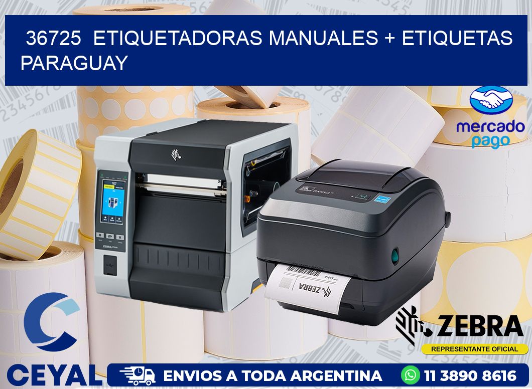 36725  ETIQUETADORAS MANUALES + ETIQUETAS PARAGUAY