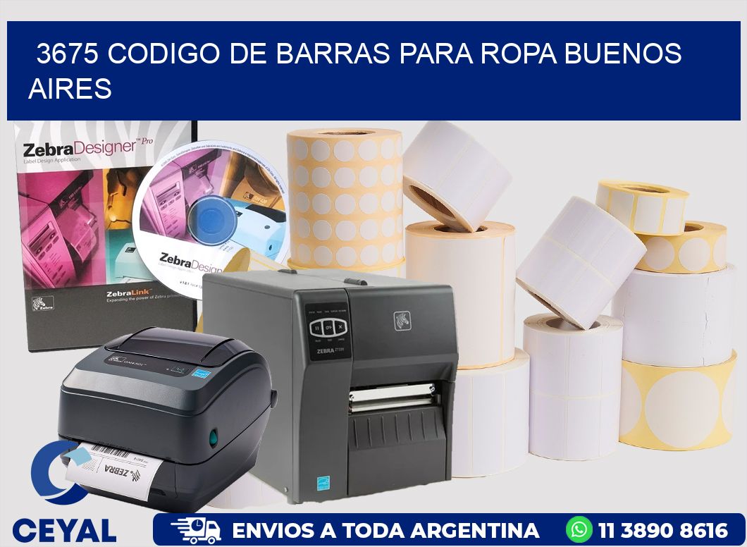 3675 CODIGO DE BARRAS PARA ROPA BUENOS AIRES