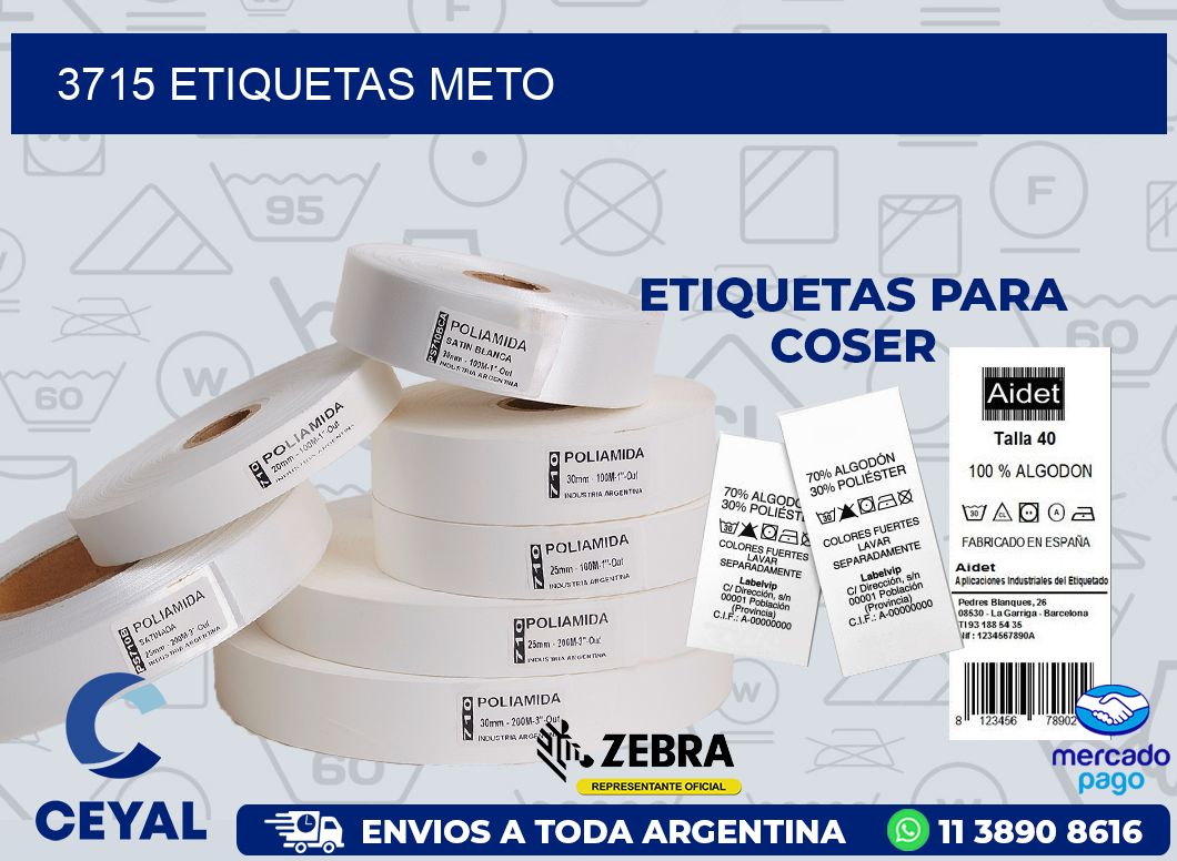 3715 ETIQUETAS METO