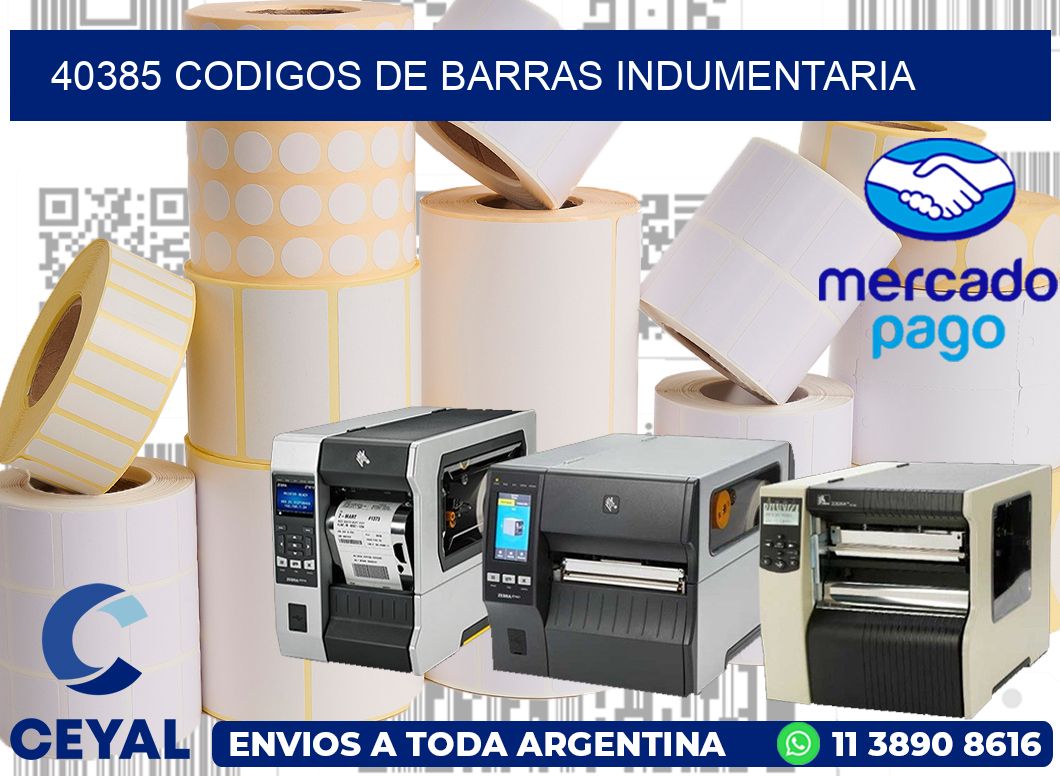 40385 CODIGOS DE BARRAS INDUMENTARIA