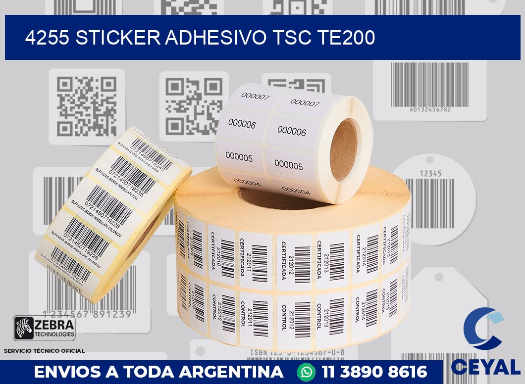 4255 STICKER ADHESIVO TSC TE200