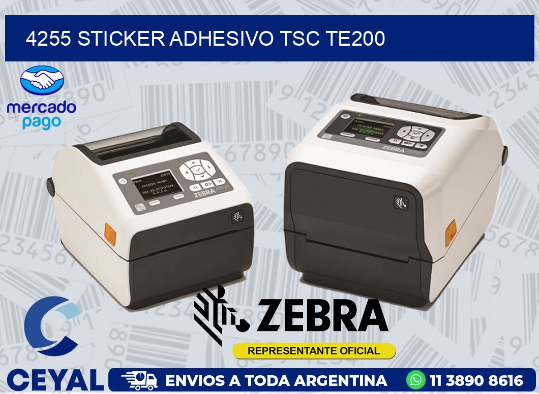 4255 STICKER ADHESIVO TSC TE200
