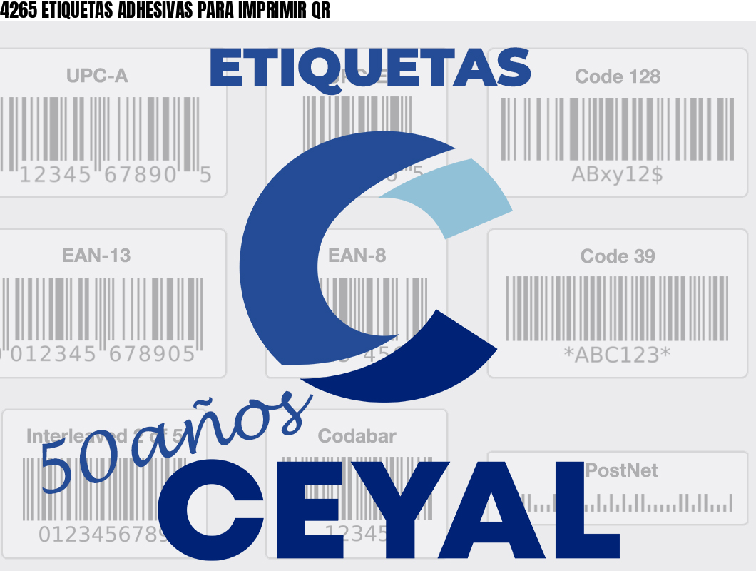 4265 ETIQUETAS ADHESIVAS PARA IMPRIMIR QR