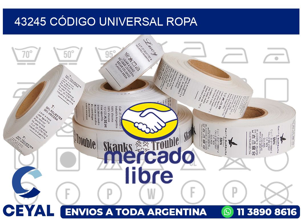 43245 CÓDIGO UNIVERSAL ROPA