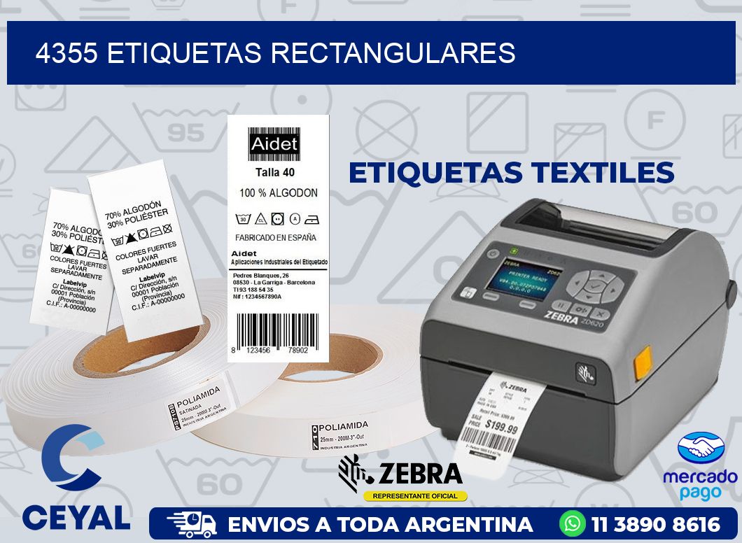 4355 ETIQUETAS RECTANGULARES