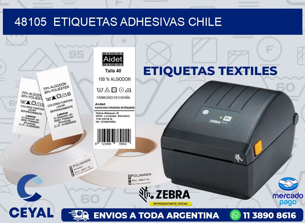 48105  ETIQUETAS ADHESIVAS CHILE