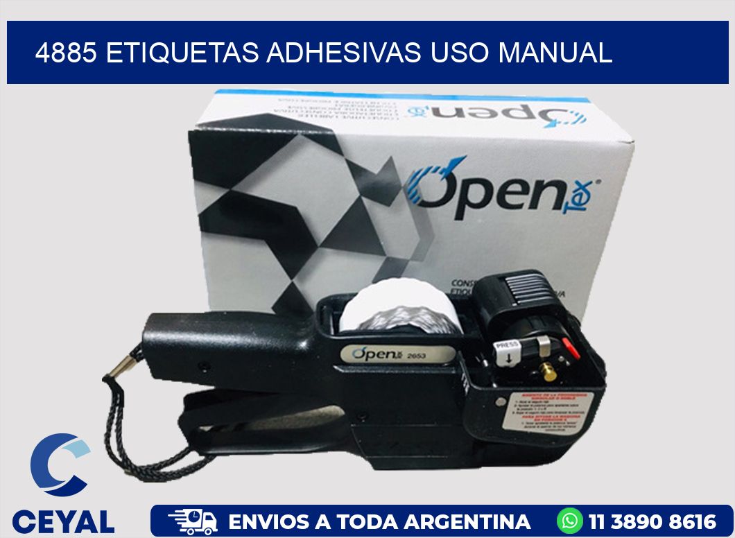 4885 ETIQUETAS ADHESIVAS USO MANUAL