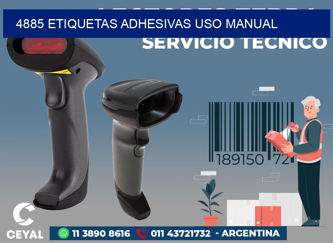 4885 ETIQUETAS ADHESIVAS USO MANUAL