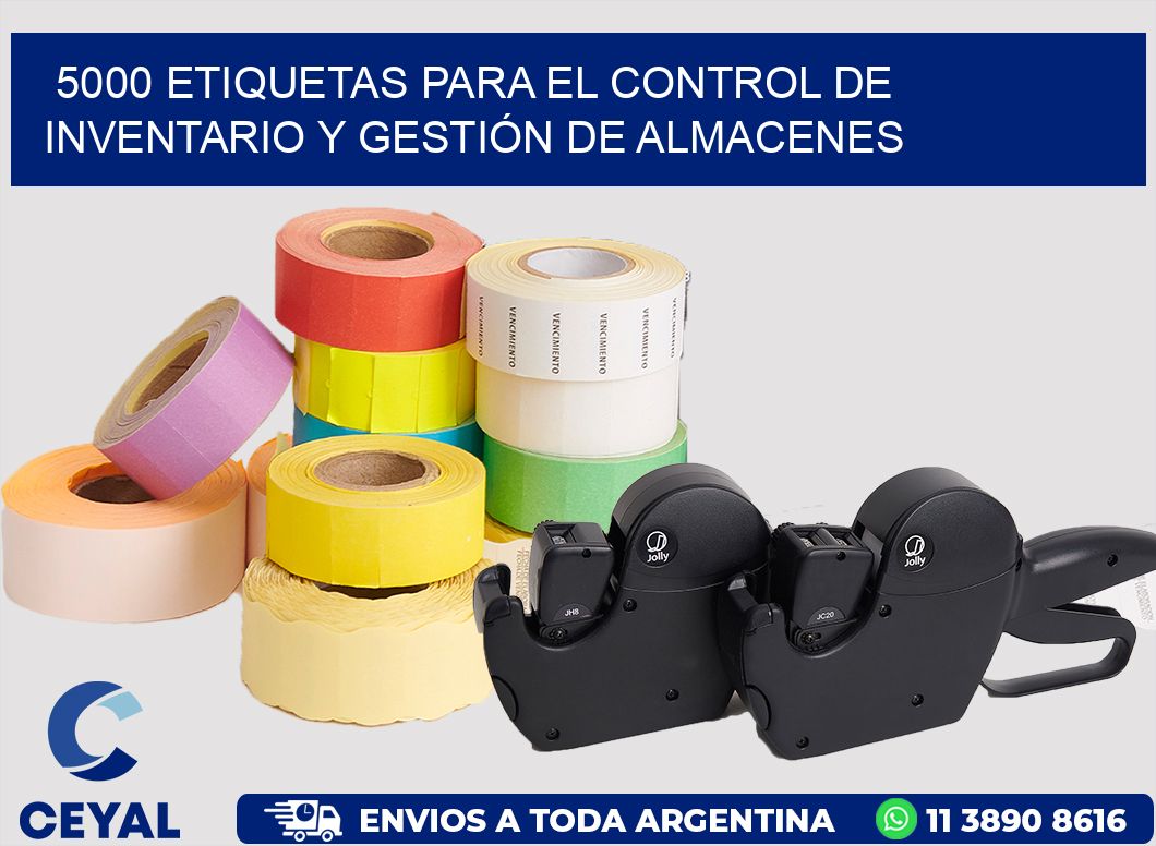5000 ETIQUETAS PARA EL CONTROL DE INVENTARIO Y GESTIÓN DE ALMACENES
