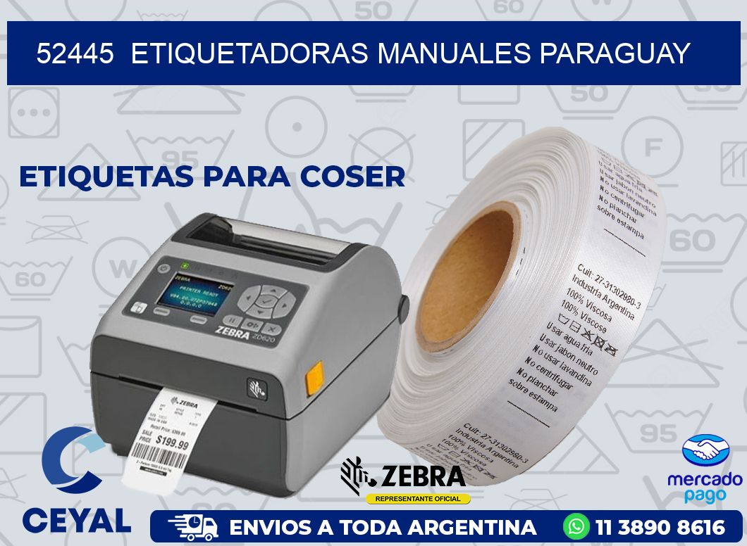 52445  ETIQUETADORAS MANUALES PARAGUAY