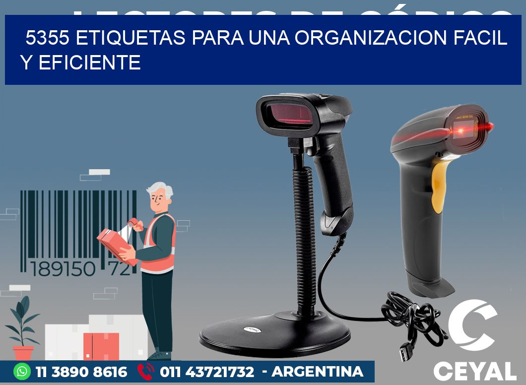 5355 ETIQUETAS PARA UNA ORGANIZACION FACIL Y EFICIENTE