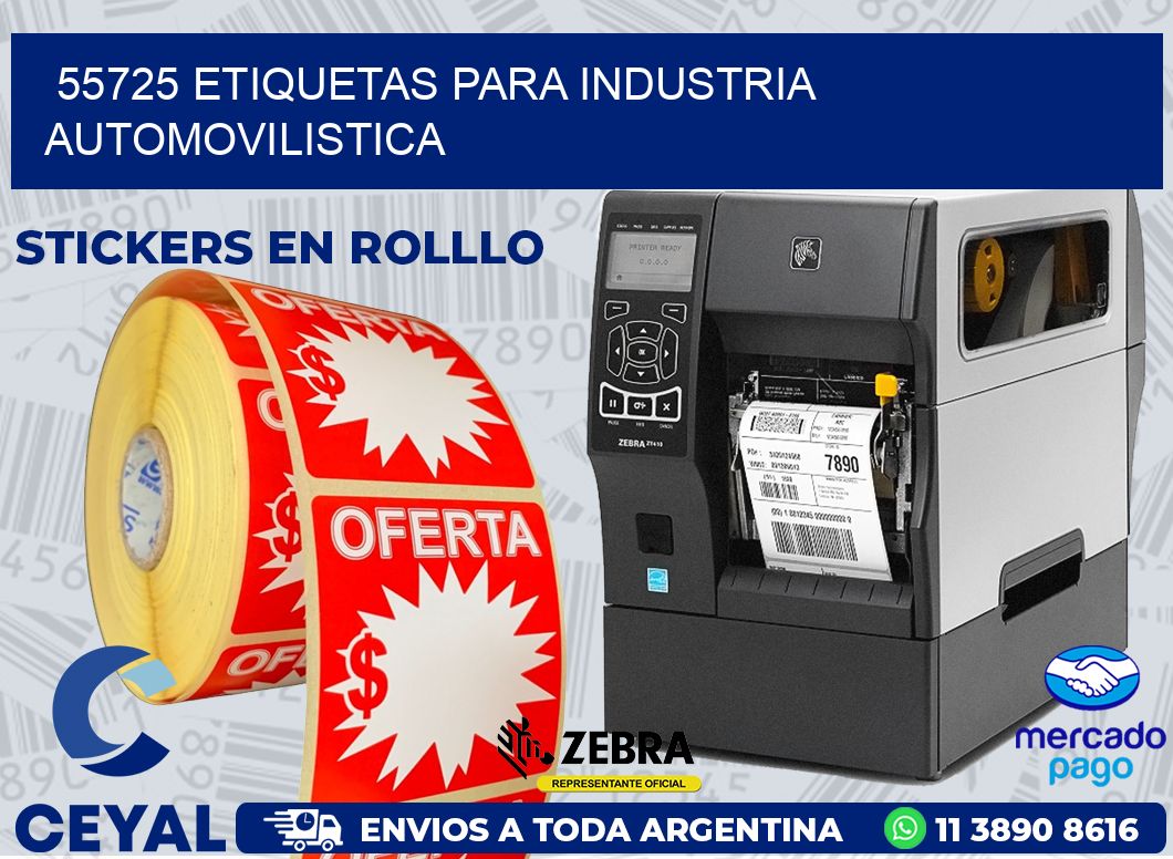 55725 ETIQUETAS PARA INDUSTRIA AUTOMOVILISTICA