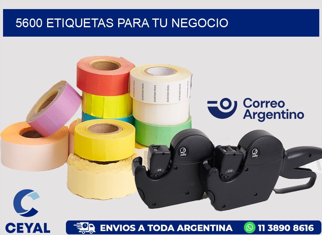 5600 ETIQUETAS PARA TU NEGOCIO