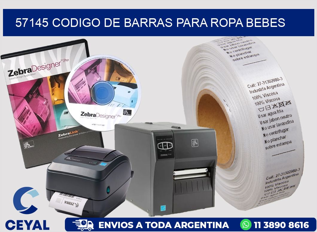 57145 CODIGO DE BARRAS PARA ROPA BEBES