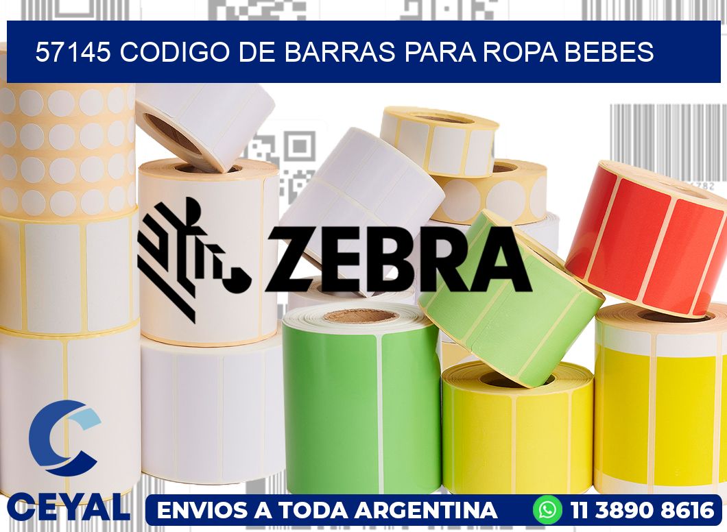 57145 CODIGO DE BARRAS PARA ROPA BEBES