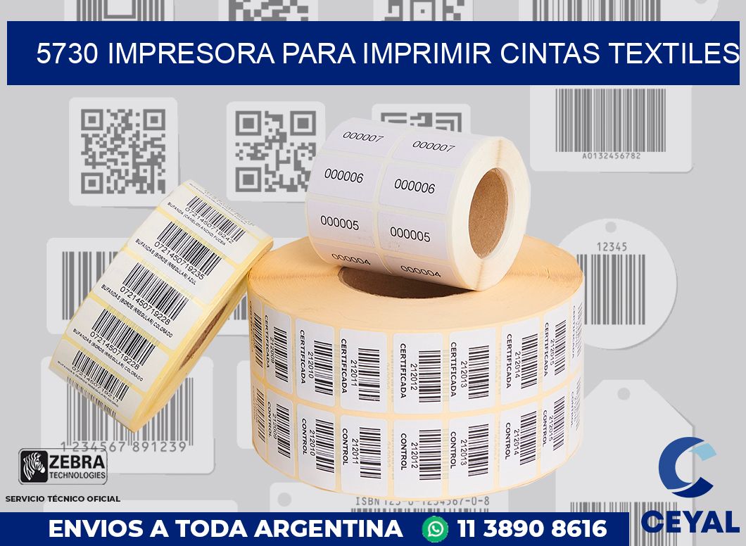 5730 IMPRESORA PARA IMPRIMIR CINTAS TEXTILES