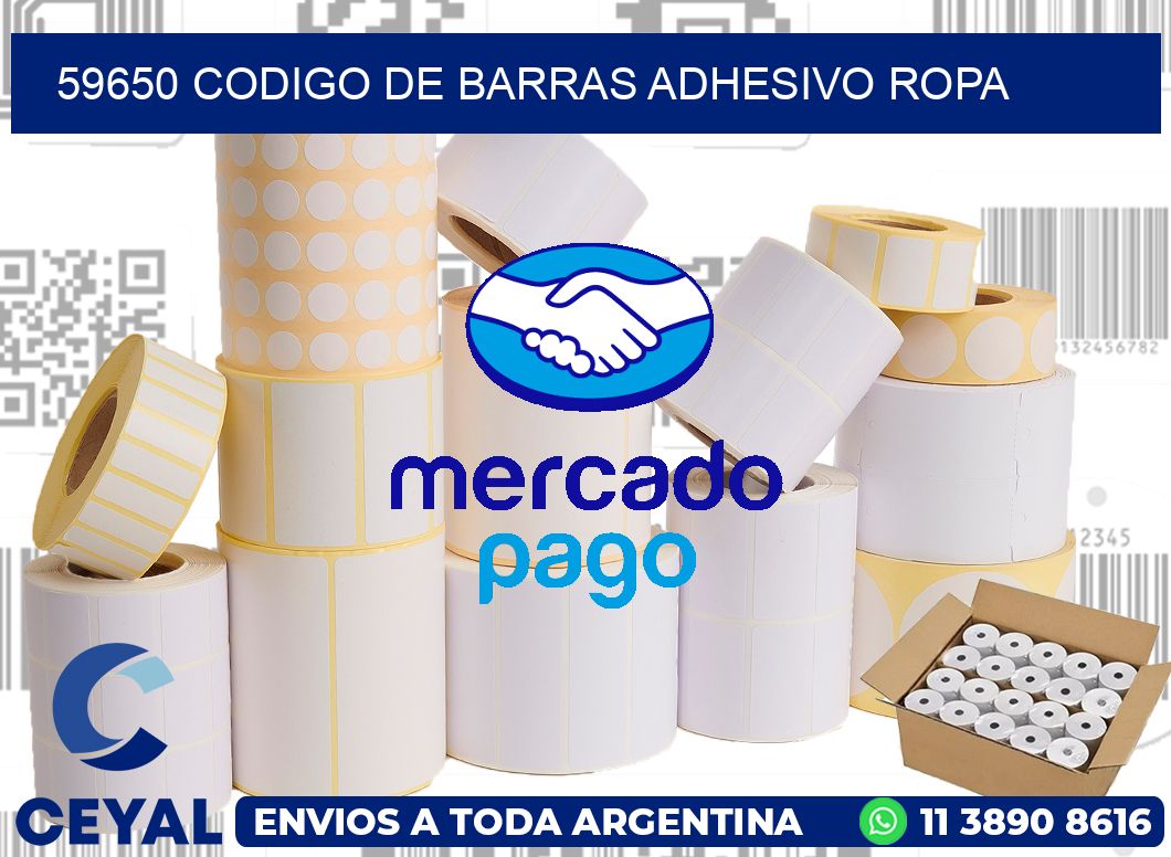 59650 CODIGO DE BARRAS ADHESIVO ROPA