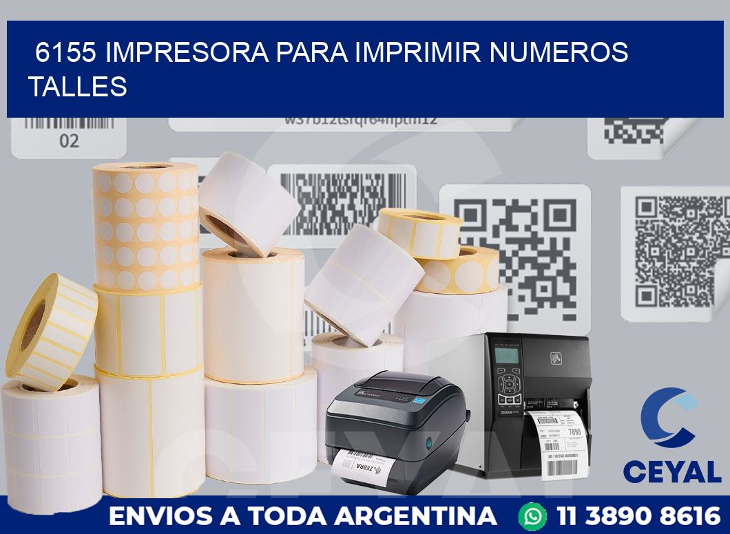 6155 IMPRESORA PARA IMPRIMIR NUMEROS TALLES