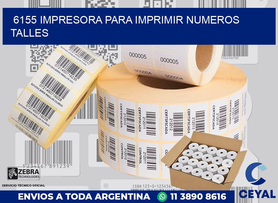 6155 IMPRESORA PARA IMPRIMIR NUMEROS TALLES