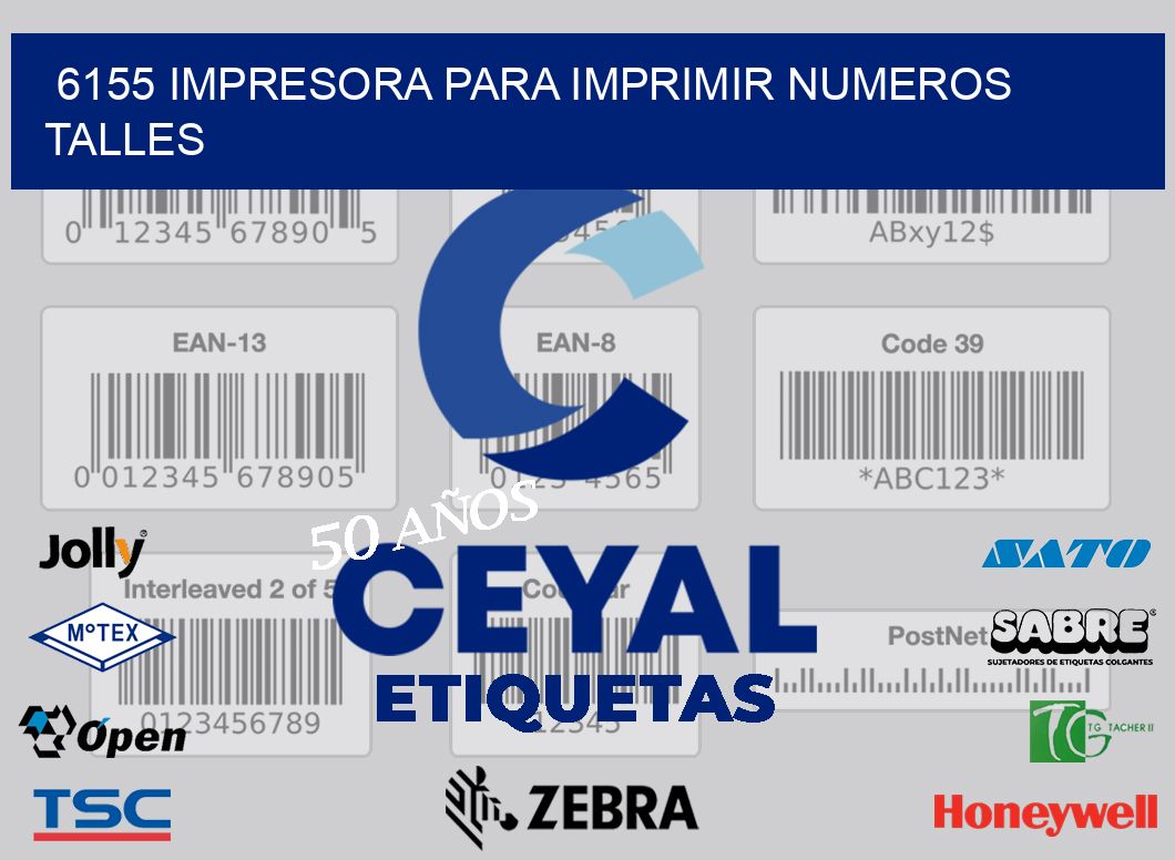 6155 IMPRESORA PARA IMPRIMIR NUMEROS TALLES