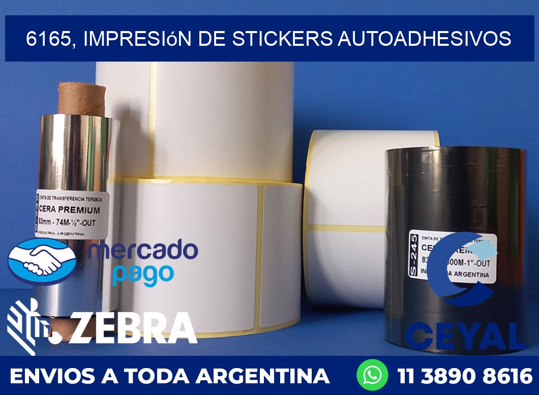 6165, impresión de stickers autoadhesivos