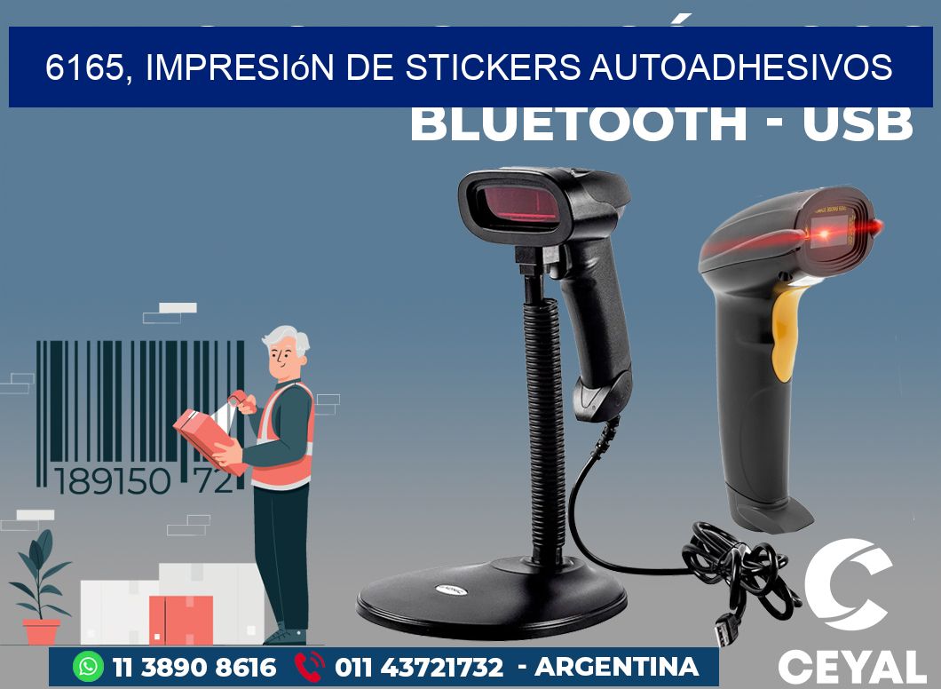 6165, impresión de stickers autoadhesivos