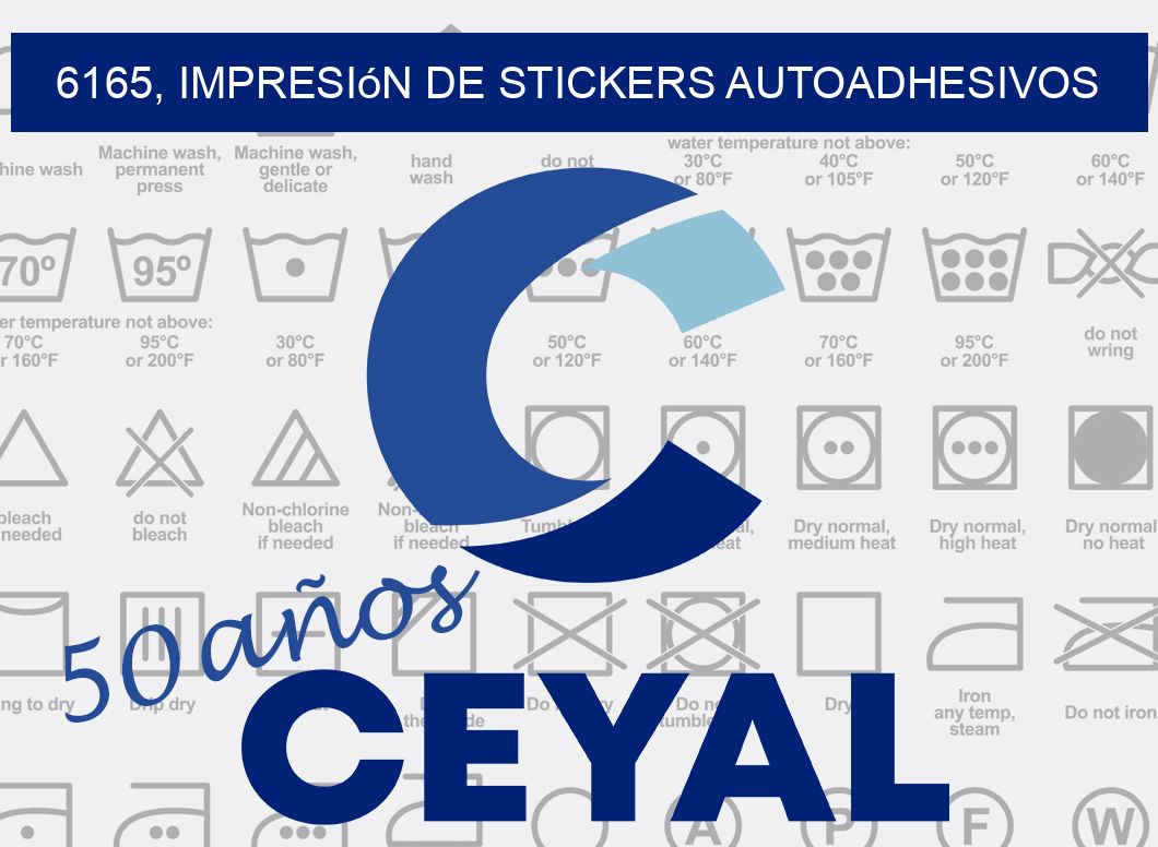 6165, impresión de stickers autoadhesivos