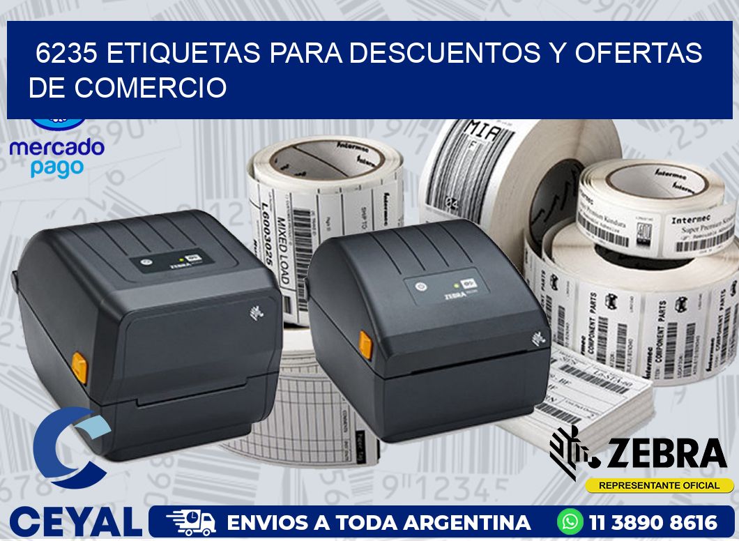 6235 ETIQUETAS PARA DESCUENTOS Y OFERTAS DE COMERCIO