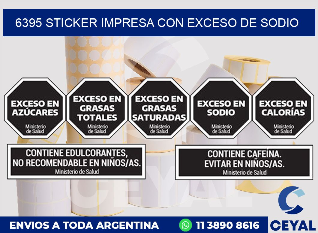 6395 STICKER IMPRESA CON EXCESO DE SODIO