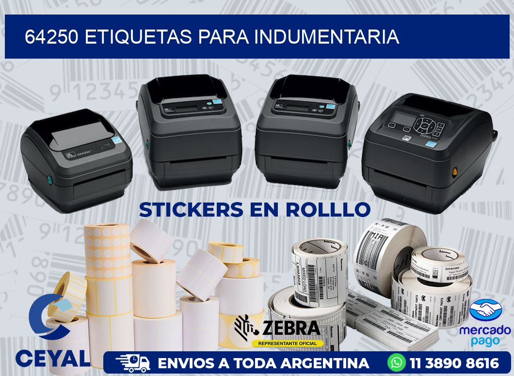 64250 ETIQUETAS PARA INDUMENTARIA