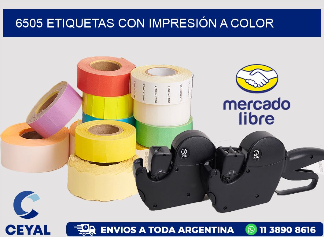 6505 ETIQUETAS CON IMPRESIÓN A COLOR