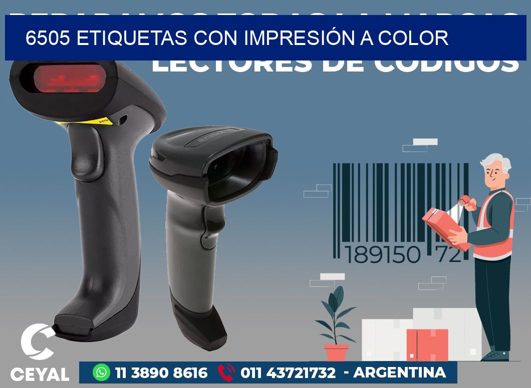 6505 ETIQUETAS CON IMPRESIÓN A COLOR