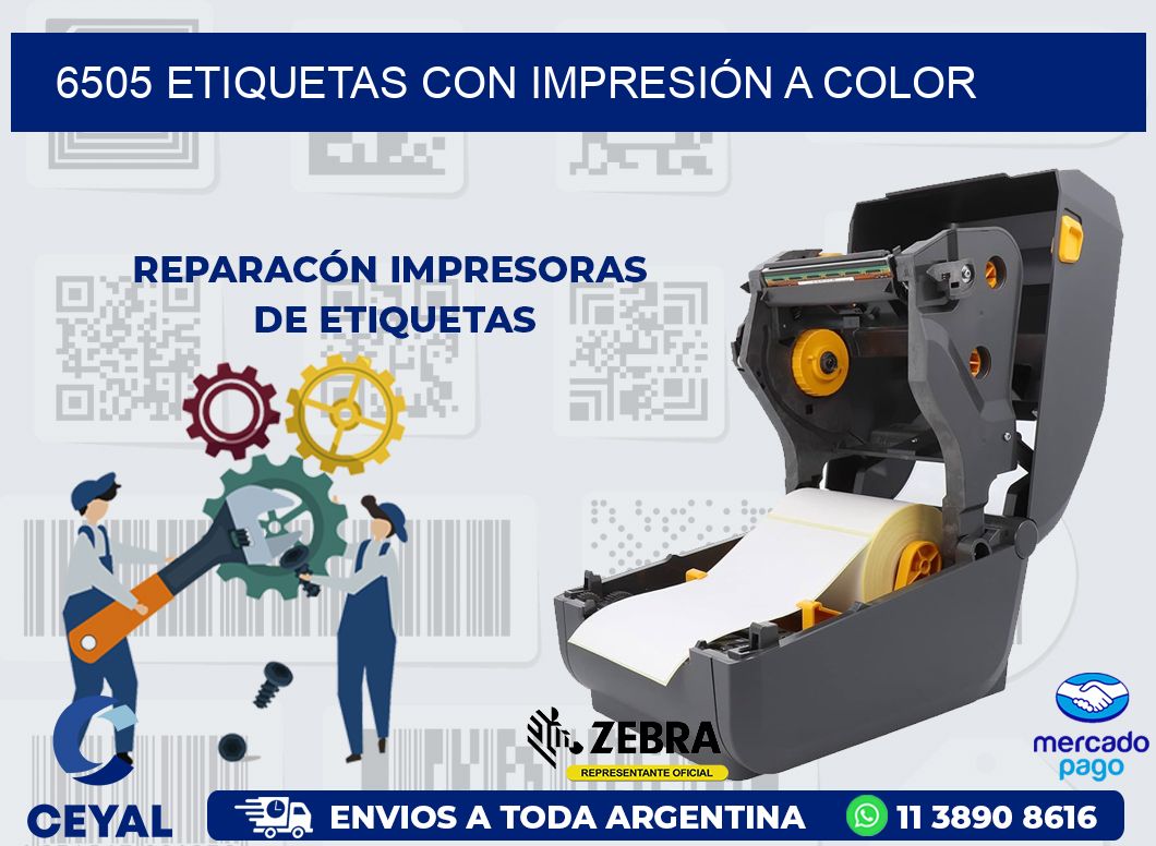 6505 ETIQUETAS CON IMPRESIÓN A COLOR