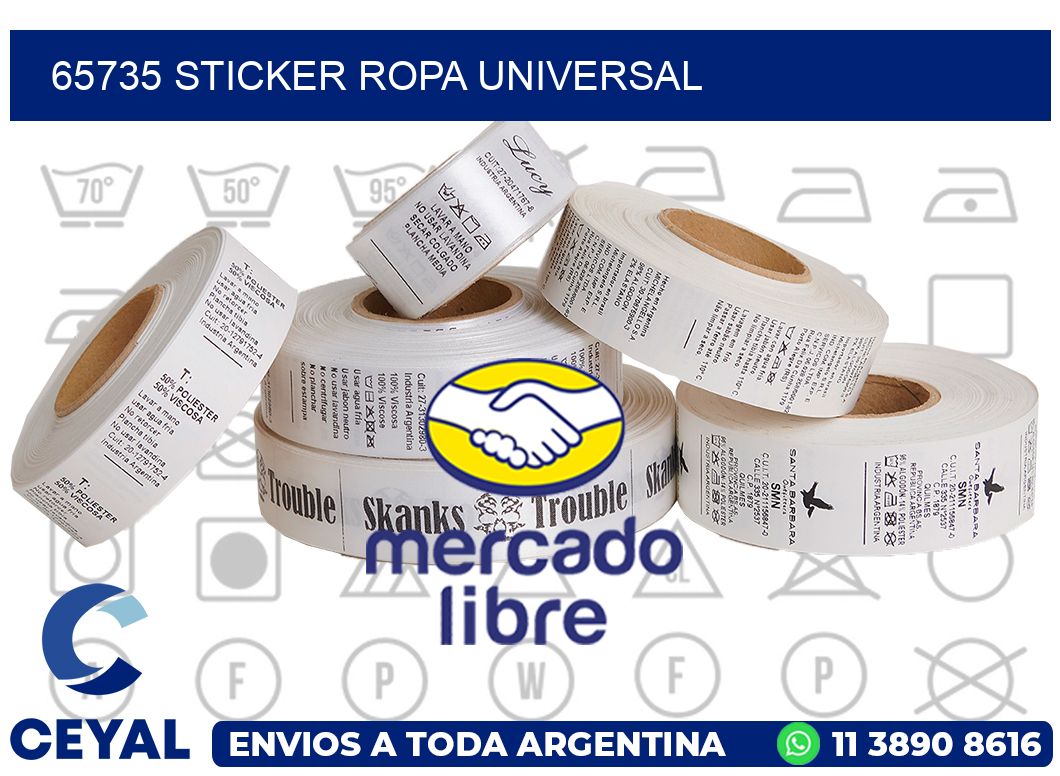 65735 STICKER ROPA UNIVERSAL