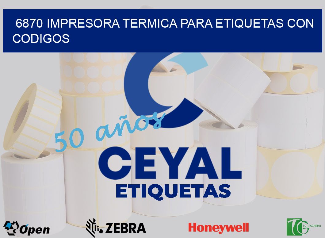 6870 IMPRESORA TERMICA PARA ETIQUETAS CON CODIGOS