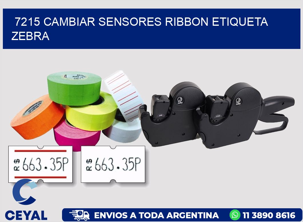 7215 CAMBIAR SENSORES RIBBON ETIQUETA ZEBRA