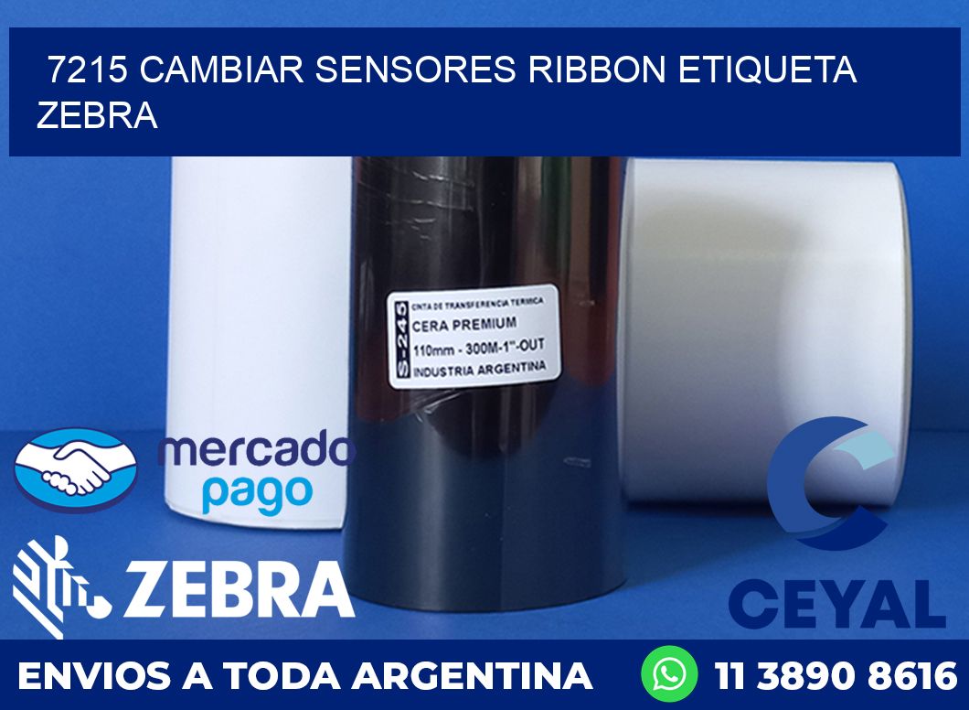 7215 CAMBIAR SENSORES RIBBON ETIQUETA ZEBRA