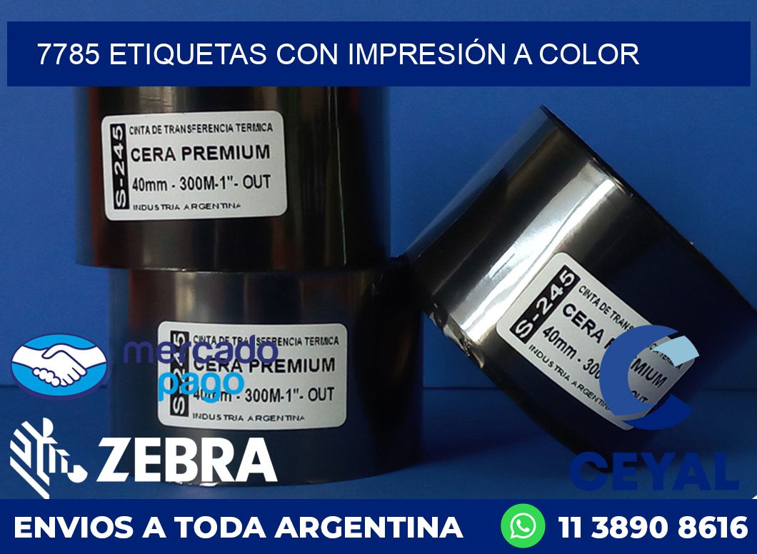 7785 ETIQUETAS CON IMPRESIÓN A COLOR