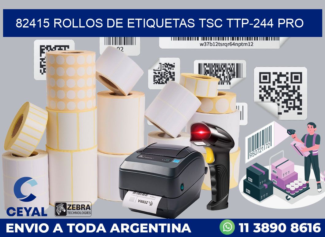 82415 ROLLOS DE ETIQUETAS TSC TTP-244 PRO