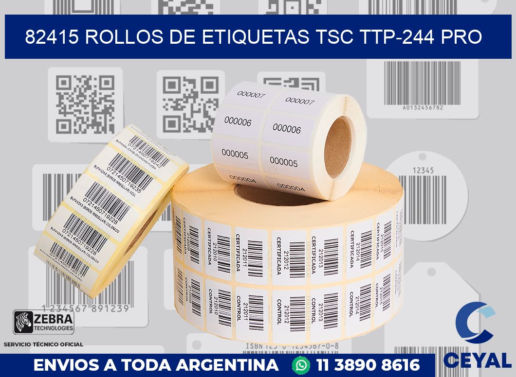 82415 ROLLOS DE ETIQUETAS TSC TTP-244 PRO