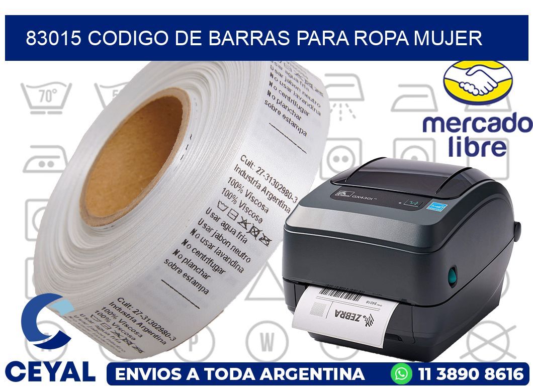83015 CODIGO DE BARRAS PARA ROPA MUJER