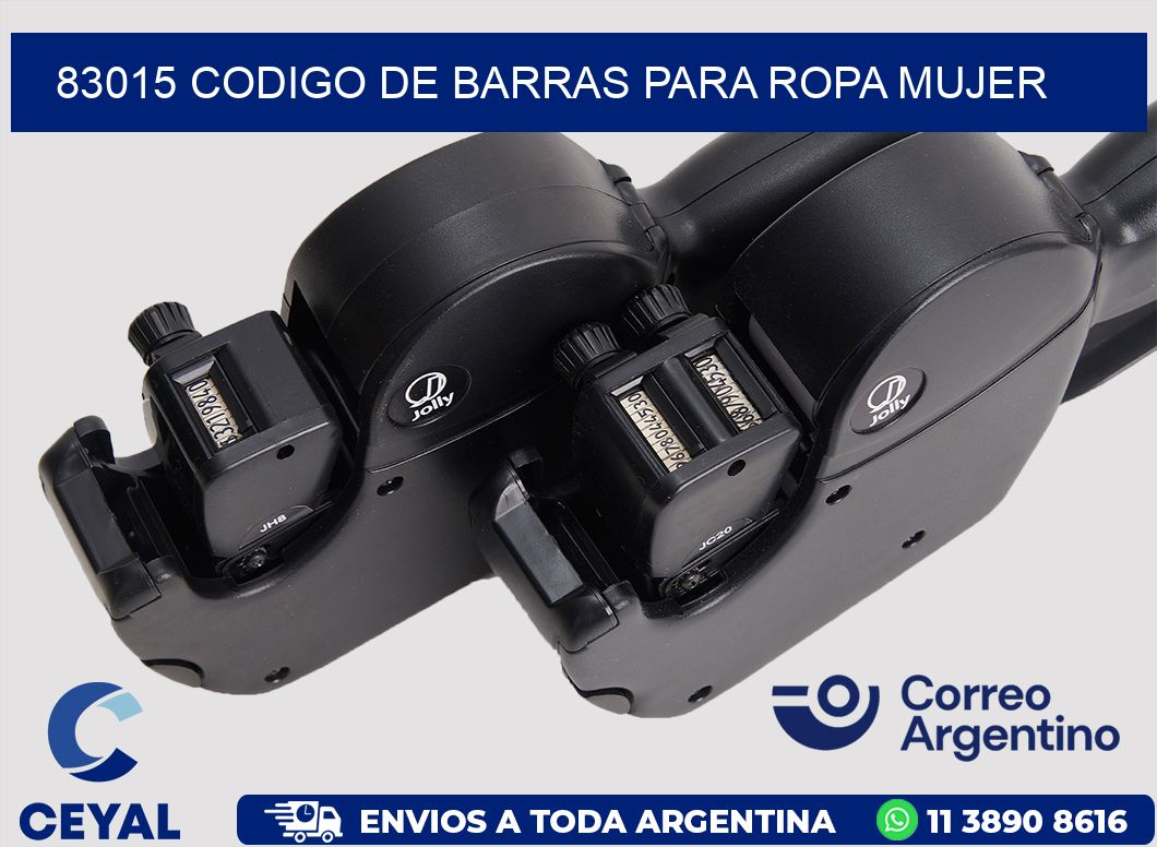 83015 CODIGO DE BARRAS PARA ROPA MUJER