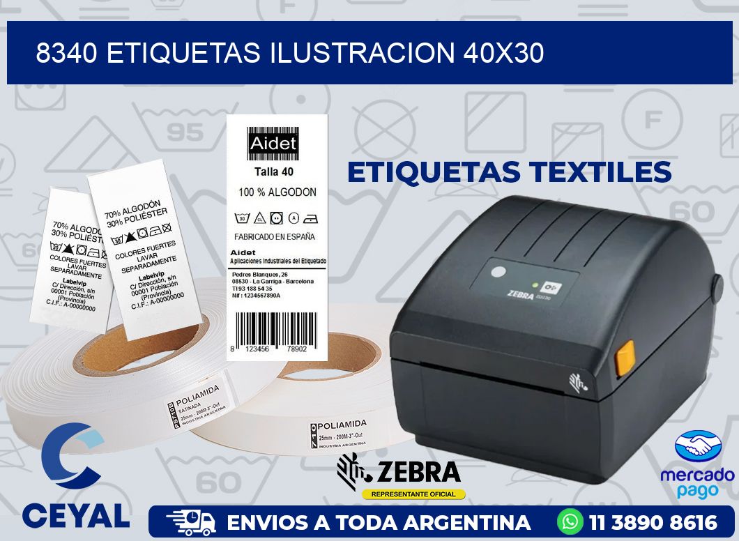 8340 ETIQUETAS ILUSTRACION 40X30