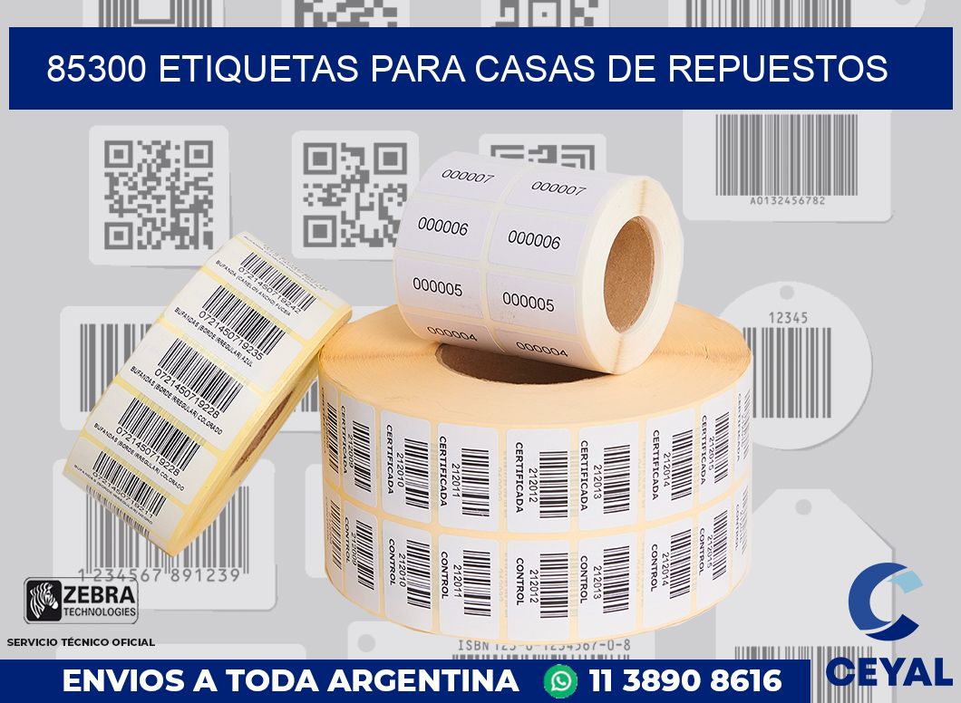 85300 ETIQUETAS PARA CASAS DE REPUESTOS