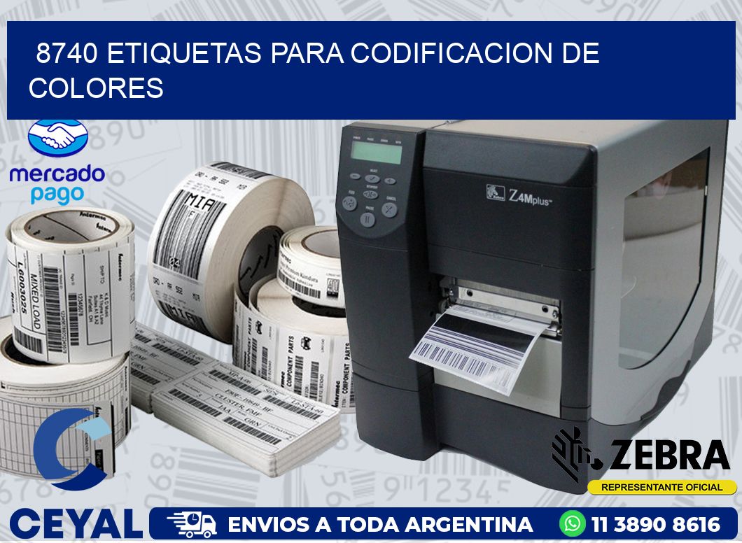 8740 ETIQUETAS PARA CODIFICACION DE COLORES