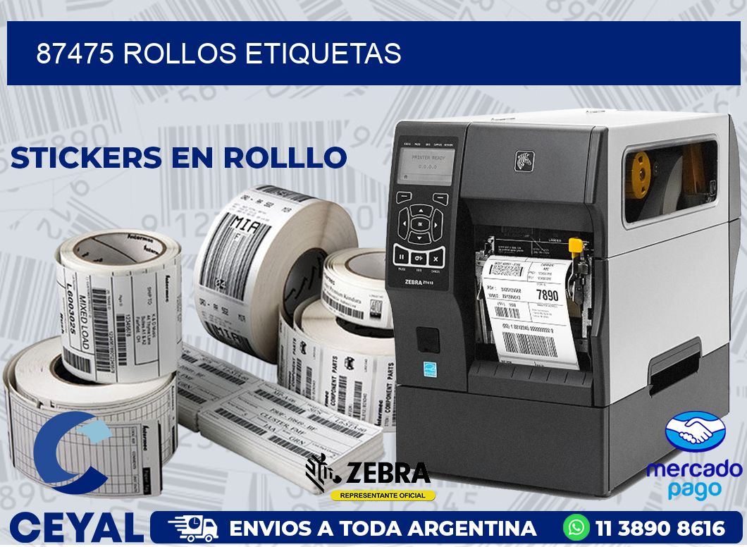 87475 ROLLOS ETIQUETAS