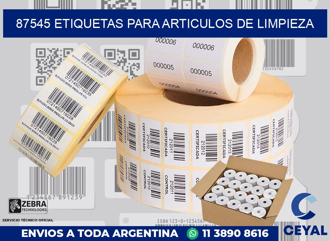 87545 ETIQUETAS PARA ARTICULOS DE LIMPIEZA