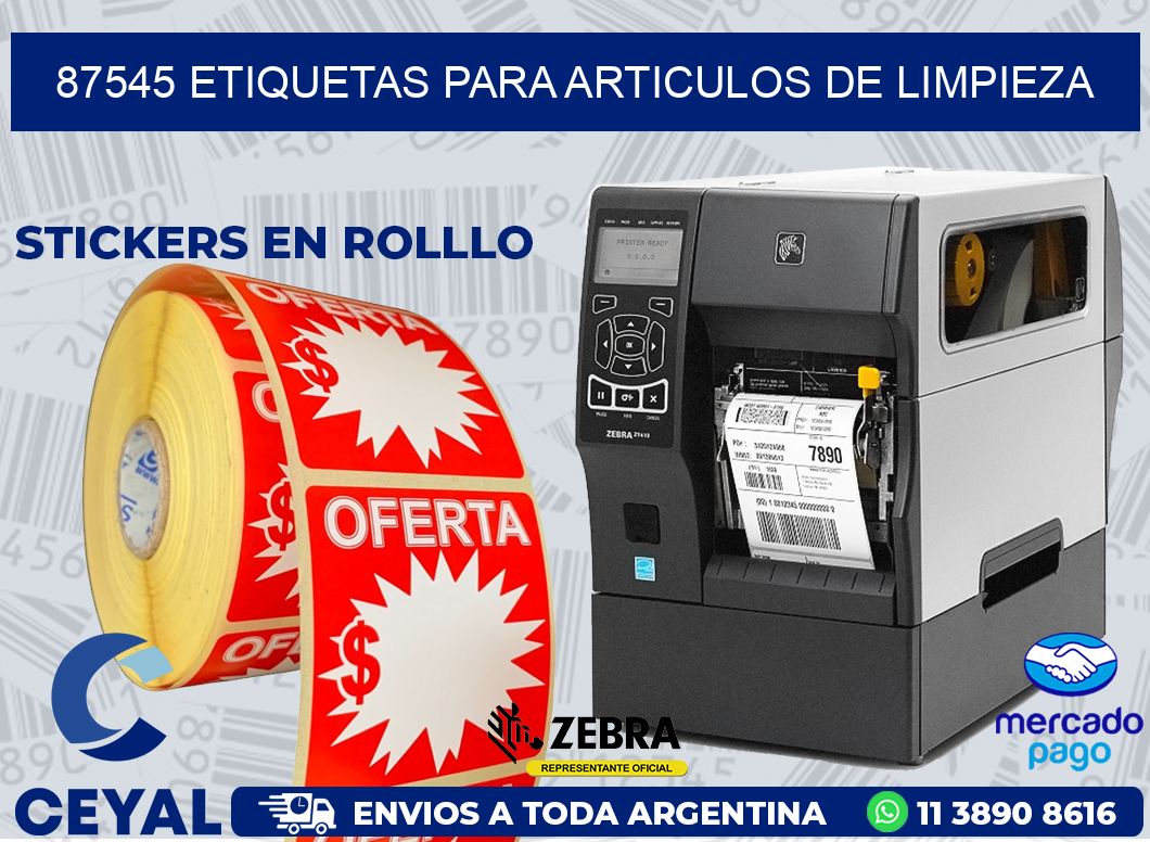 87545 ETIQUETAS PARA ARTICULOS DE LIMPIEZA