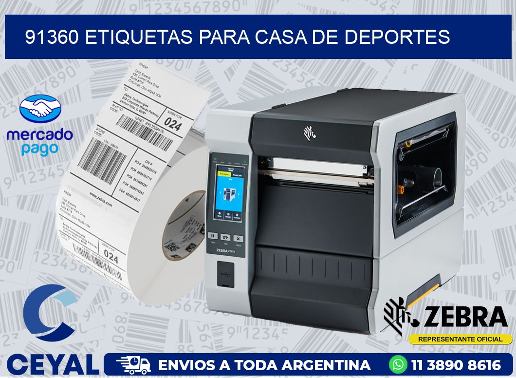 91360 ETIQUETAS PARA CASA DE DEPORTES