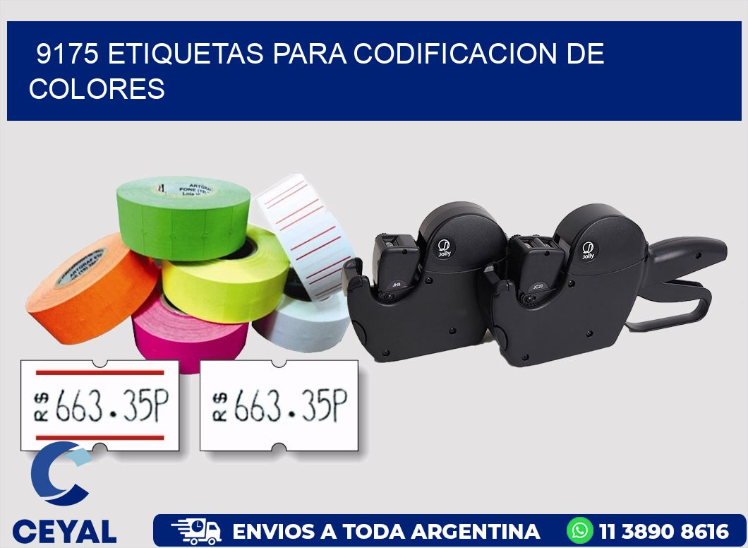 9175 ETIQUETAS PARA CODIFICACION DE COLORES
